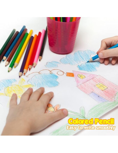 Set de Dibujo 208 Piezas PENCCOR con Caballete y Suministros