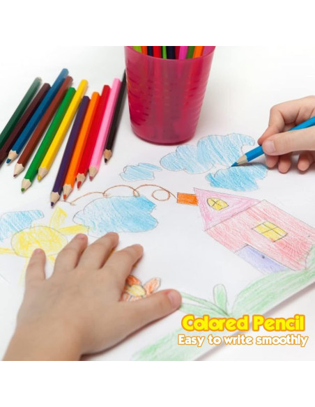 Set de Dibujo 208 Piezas PENCCOR con Caballete y Suministros