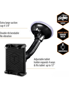 Soporte ToughTested Mammoth para Tablet y GPS 27.8x15.5cm 2