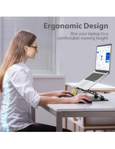 Soporte de Laptop Ajustable Gogoonike Plegable Metálico 10-15.6" 2