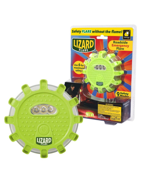 Bengalas LED Lizard Flare 15 LEDs 9 Modos Seguridad Verde