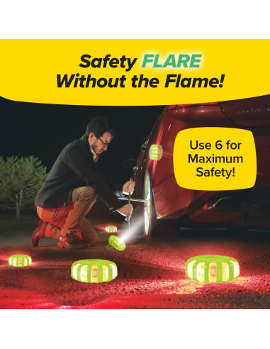 Bengalas LED Lizard Flare 15 LEDs 9 Modos Seguridad Verde