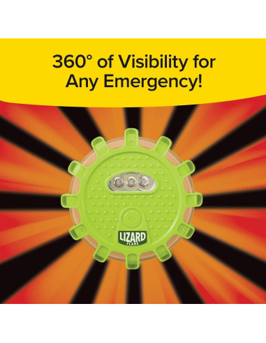 Bengalas LED Lizard Flare 15 LEDs 9 Modos Seguridad Verde