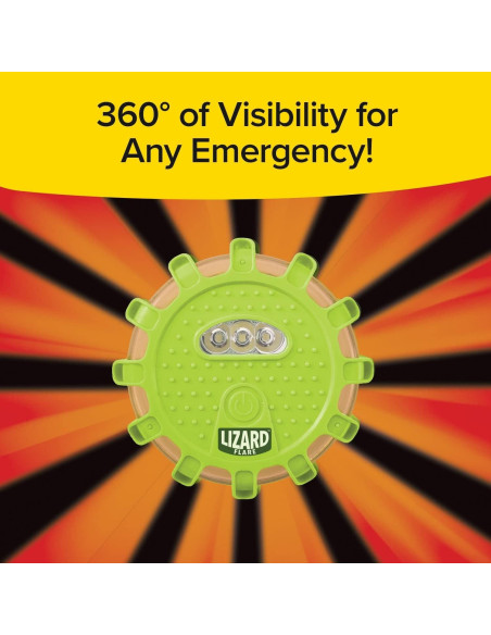 Bengalas LED Lizard Flare 15 LEDs 9 Modos Seguridad Verde
