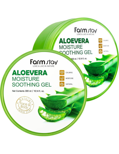 Gel Calmante Hidratante Facial y Corporal FARMSTAY Aloe Vera 287 g