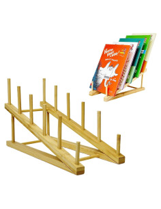 Soporte para Libros GYSLEOT de Bambú 5 Niveles 30x20.3 cm