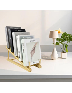 Soporte para Libros GYSLEOT de Bambú 5 Niveles 30x20.3 cm 2
