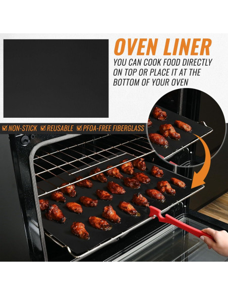 Forros de Horno Reutilizables INFRAOVENS 43x64 cm Antiadherentes