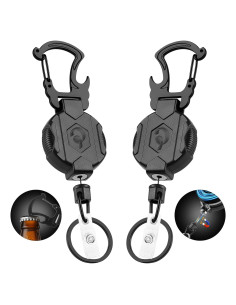 2 Llavero Retráctil POPLOPP con Cierre Magnético 81.28 cm