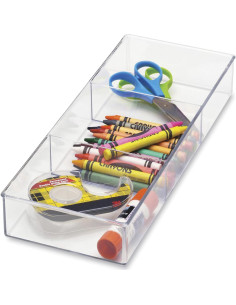 Organizador de Cajones 3 Secciones Whitmor Transparente 2