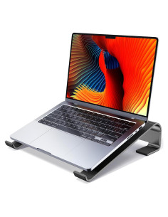 Soporte Ergonómico para Laptop MOKURU - Aluminio Negro 10-17.3''