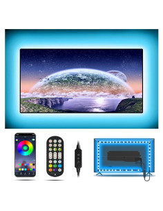 Tira LED RGB 4.0m JHXGD para TV 46-60" con control remoto