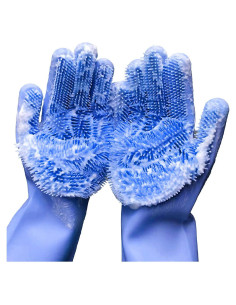 Guantes de Silicona Yinceber para Lavado de Platos y Mascotas