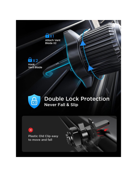 Soporte para Teléfono en Auto LISEN, Ajustable, Negro Soporte para Teléfono en Auto LISEN, Ajustable, Negro