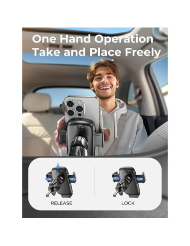 Soporte para Teléfono en Auto LISEN, Ajustable, Negro