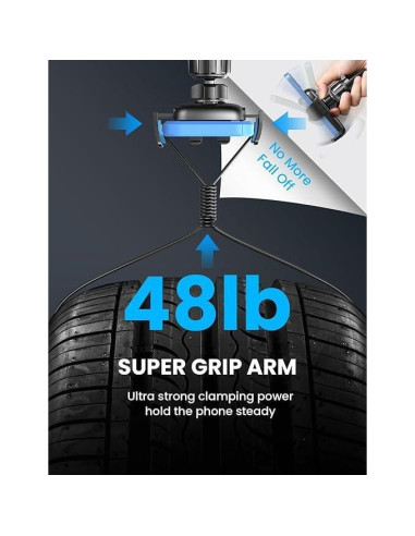 Soporte para Teléfono en Auto LISEN, Ajustable, Negro