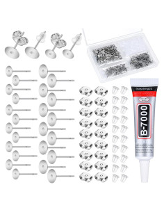 Kit de Pegamento y Suministros para Aretes Anezus - 600 Piezas