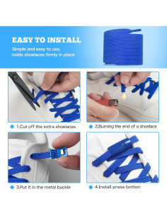 Cintas de zapato elásticas sin atar Neo-wows - 1 par blancas 2