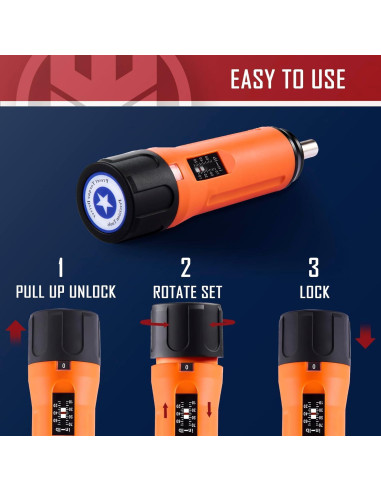 Conjunto de Destornillador de Par KNINE OUTDOORS 10-70 N-m 45 Piezas