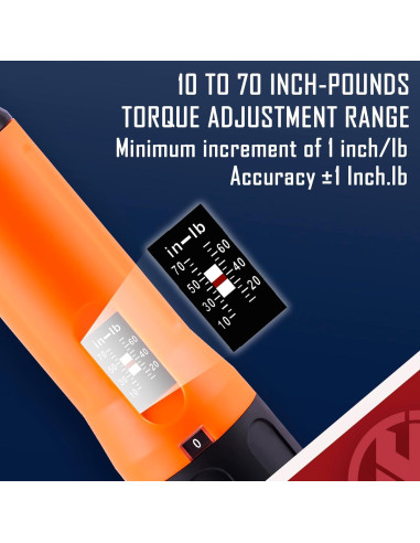 Conjunto de Destornillador de Par KNINE OUTDOORS 10-70 N-m 45 Piezas