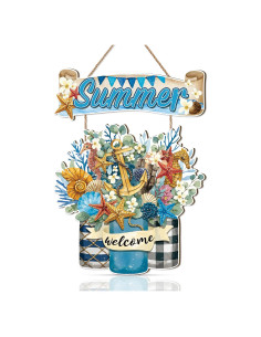 Celestdeco Colgante de Puerta Verano Náutico 29x29 cm