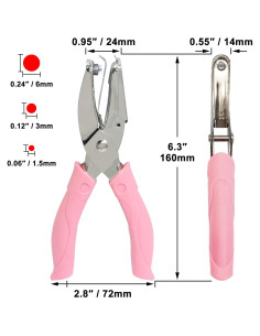 Set de Perforadores de Papel CheeMuii 3 Piezas Metal 15.8 cm 2