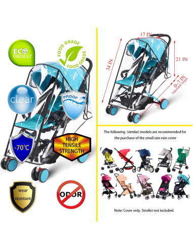 Cubierta de Lluvia para Cochecito de Bebé EVA Universal