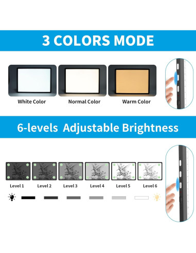 Almohadilla de Luz A3 Phylosal con 3 Modos y 6 Brillos