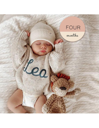 Círculos de Hitos Mensuales para Bebés Cephira - 6 Señales de Madera