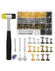 Kit de Remaches de Cuero TLKKUE 240 Piezas con Martillo