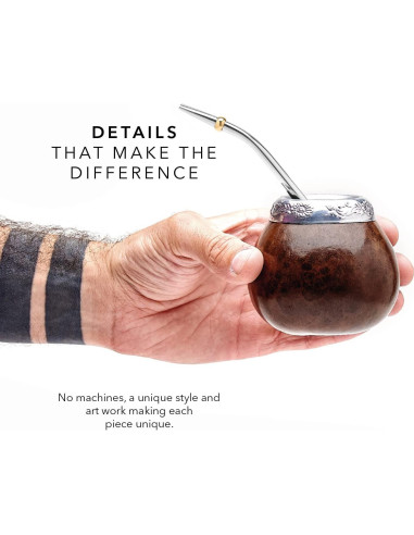 Conjunto de Gourd de Yerba Mate BALIBETOV - 2 Tazas y Bombillas