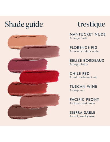 Lápiz Labial Mate TRE'STIQUE Belize Bordeaux 2-en-1 Hidratante