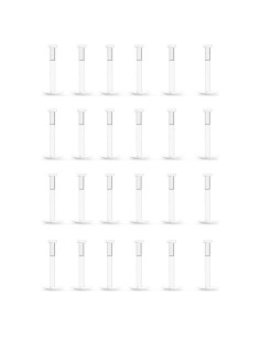 Rretenedores de Piercing de Labio Kridzisw 16G Acrílico Claro 6-12mm