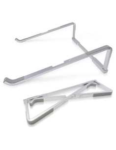 Soporte Plegable para Laptop RapidX, Aluminio, 17 cm, Plata