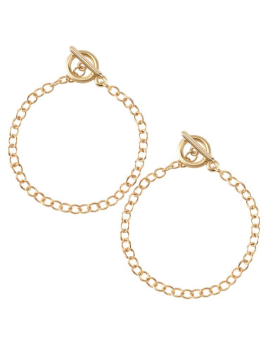 Cadenas de Pulsera DIY Isslly 2 PCS Aleación Dorado 19.5 cm