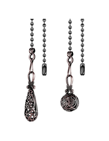 Cadena de Tirar para Ventilador de Techo Dotlite Retro 35 cm Bronce 2Pack