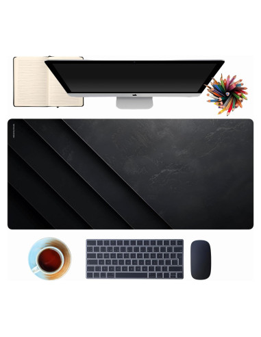 Alfombrilla de Ratón InfoMat Black Stone 90x40 cm Antideslizante