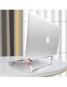 Soporte Plegable para Laptop RapidX, Aluminio, 17 cm, Plata 2