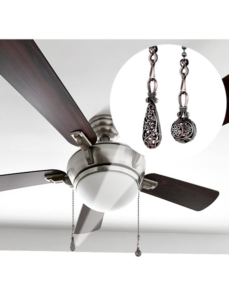 Cadena de Tirar para Ventilador de Techo Dotlite Retro 35 cm Bronce 2Pack