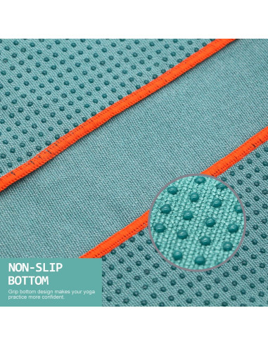 Toalla de Yoga Antideslizante Eunzel 2 Piezas 182x61 cm