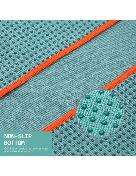 Toalla de Yoga Antideslizante Eunzel 2 Piezas 182x61 cm
