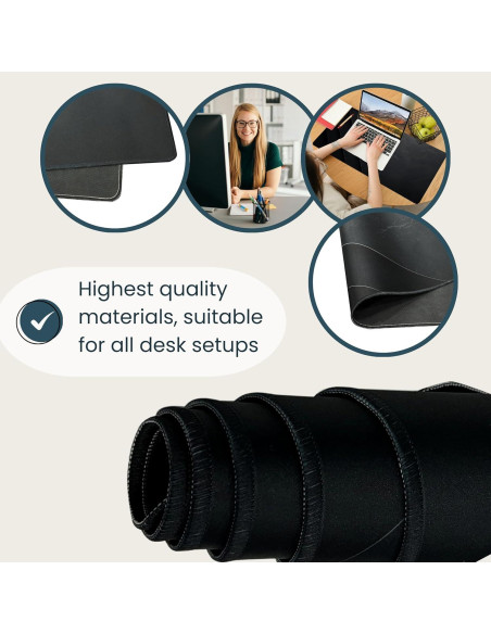 Alfombrilla de Ratón InfoMat Black Stone 90x40 cm Antideslizante