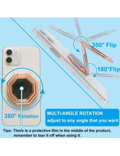 Soporte para Teléfono Celular CLZWiiN Oro Rosa Plegable 360 2