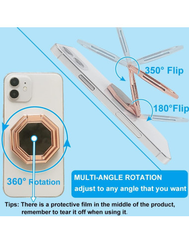 Soporte para Teléfono Celular CLZWiiN Oro Rosa Plegable 360