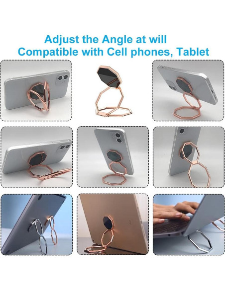 Soporte para Teléfono Celular CLZWiiN Oro Rosa Plegable 360 Soporte para Teléfono Celular CLZWiiN Oro Rosa Plegable 360