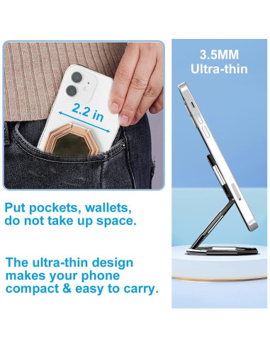 Soporte para Teléfono Celular CLZWiiN Oro Rosa Plegable 360