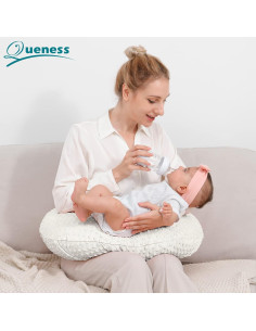Funda de Almohada de Lactancia Queness Beige Suave y Lavable 2
