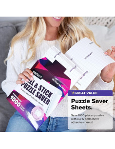 Paquete de 6 Hojas de Pegamento para Rompecabezas Tidyboss 1000 Piezas 2