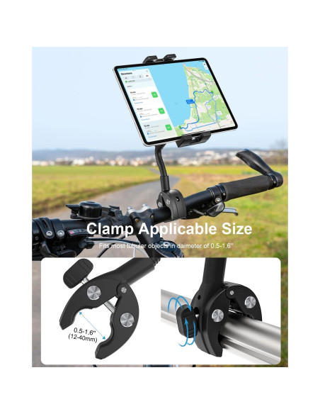 Soporte para Tableta Gooseneck Woleyi para Bicicleta 4-13"