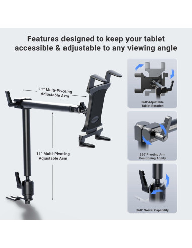 Soporte para Tablet ARKON TAB801 Ajustable para Coche